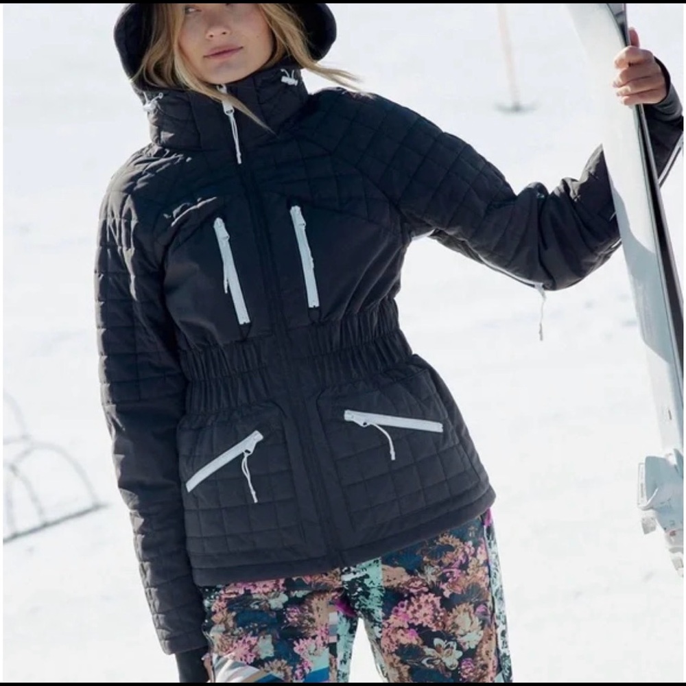 NWT Free People All Prepped Ski Jacket Coat Black